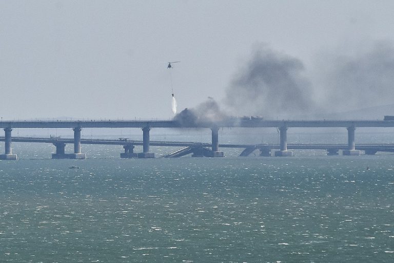 požiar na Krymskom moste