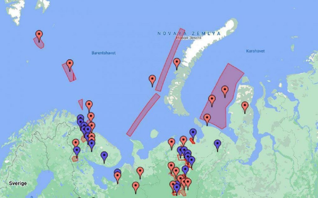 Rusko uzatvára sedem oblastí Barentsovho mora pre lety.