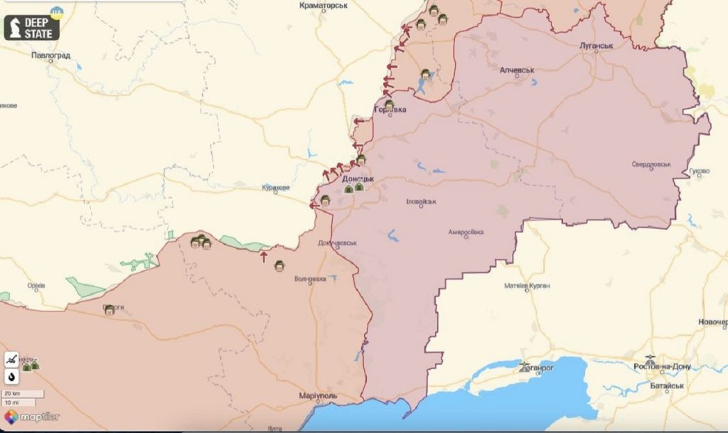 Ukrajinské ozbrojené sily včera postúpili o 2 km smerom na Luhansk