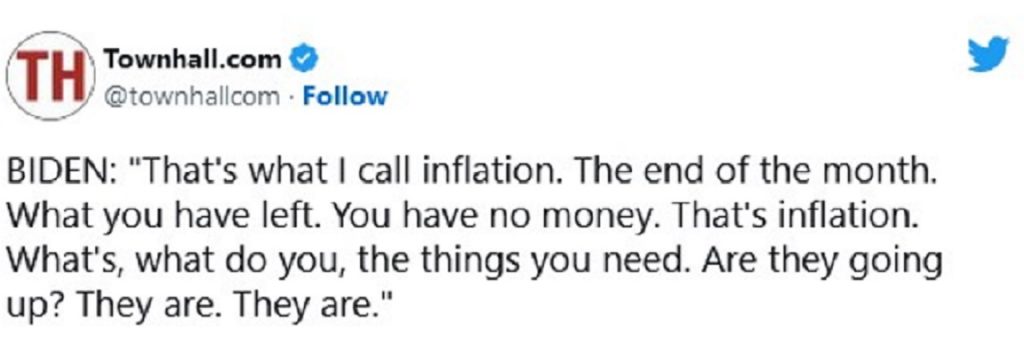 Biden priznal, že inflácia (ktorú sám vyvolal) je jednoducho katastrofálna