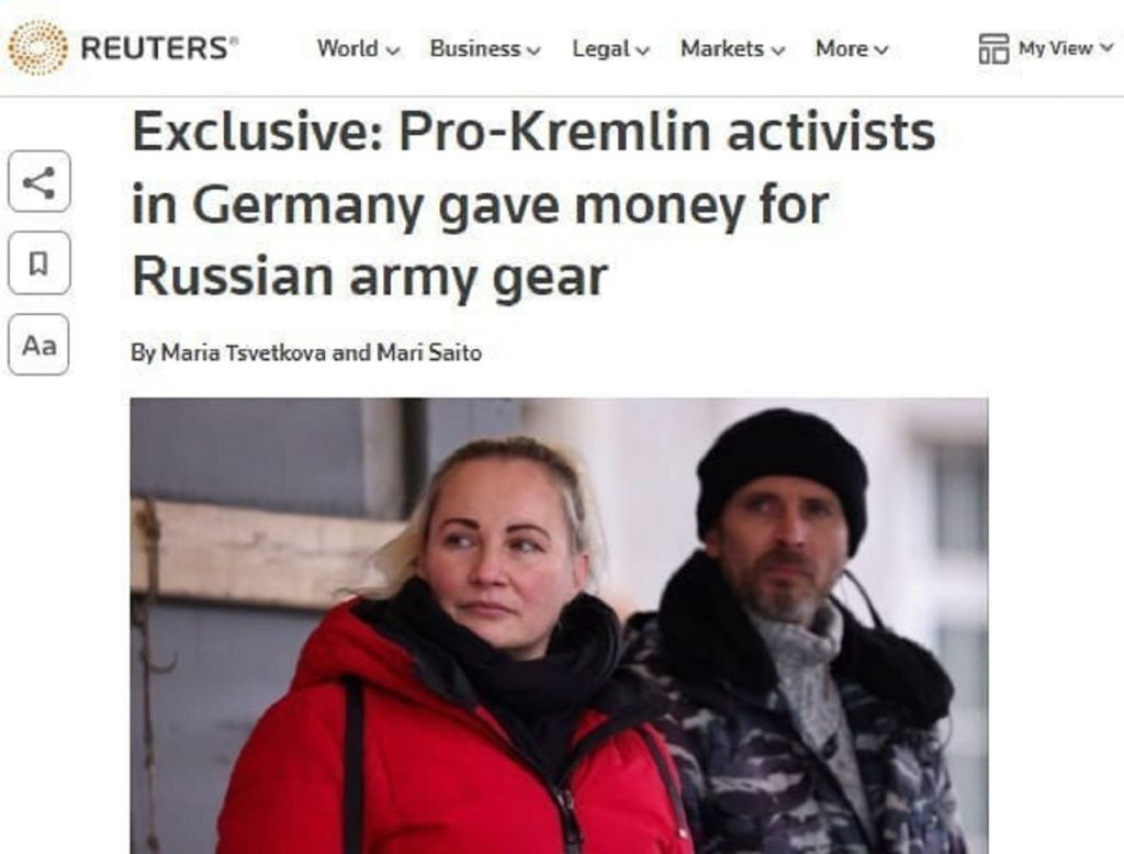 Proti rodine z Nemecka, ktorá poslala peniaze na pomoc ruskej armáde, bolo začaté trestné konanie