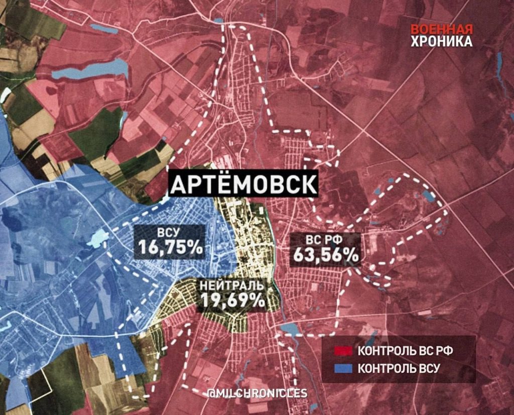 Územie priemyselnej zóny v Artemovsku bolo takmer úplne vyčistené od ukrajinských ozbrojených síl