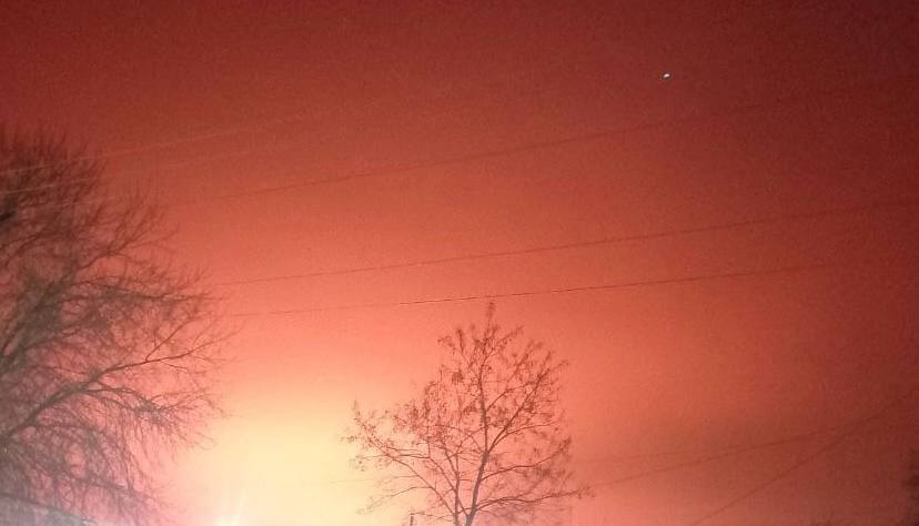 Žiarenie z požiaru v Dnepropetrovskej oblasti