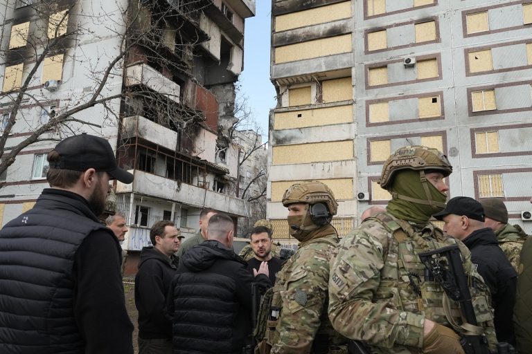 ukrajinský prezident Zelenskyj v meste Záporožie