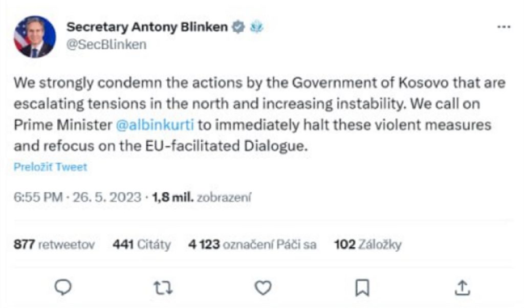 minister zahraničných vecí USA Antony Blinken