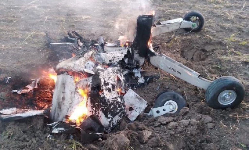 ruské sily protivzdušnej obrany zostrelili na východnom Kryme iránsky prieskumný dron Mohajer-6,