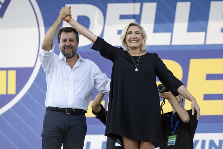 Italy League Le Pen Salvini