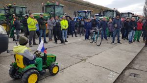 Celoslovenský protest farmárov a poľnohospodárov v Komárne