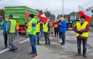 Protest farmárov na slovensko - poľskej hranici v Trstenej