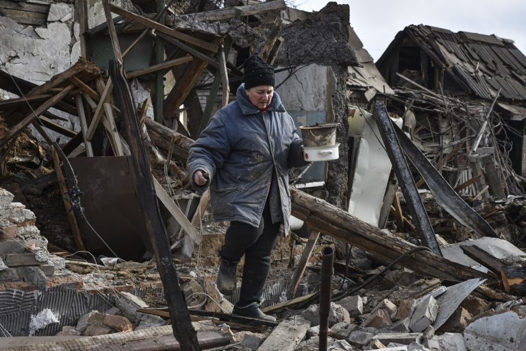 Ruský letecký útok na mesto Záporožie na Ukrajine