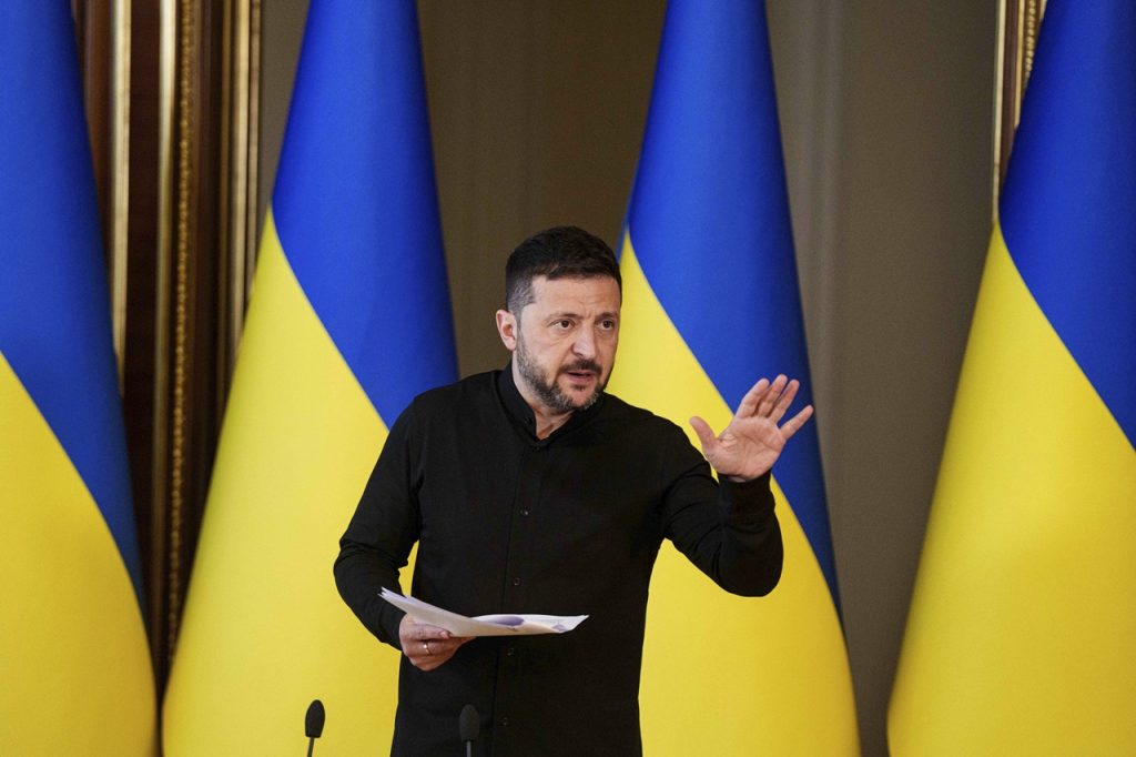Zelenskyj počas tlačovej konferencie