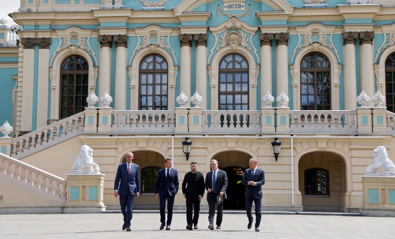 Lídri tzv. koalície ochotných a Zelenskyj