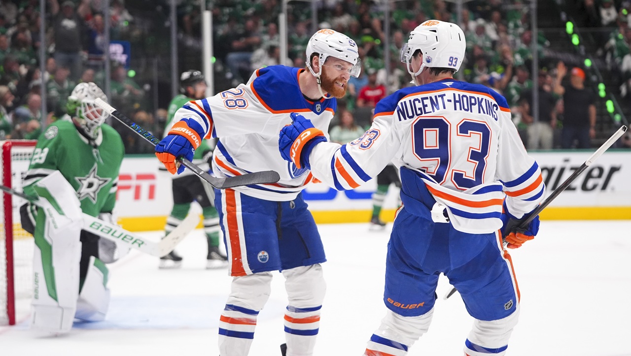 Oilers Stars Hockey Connor Brown Ryan Nugent-Hopkins
