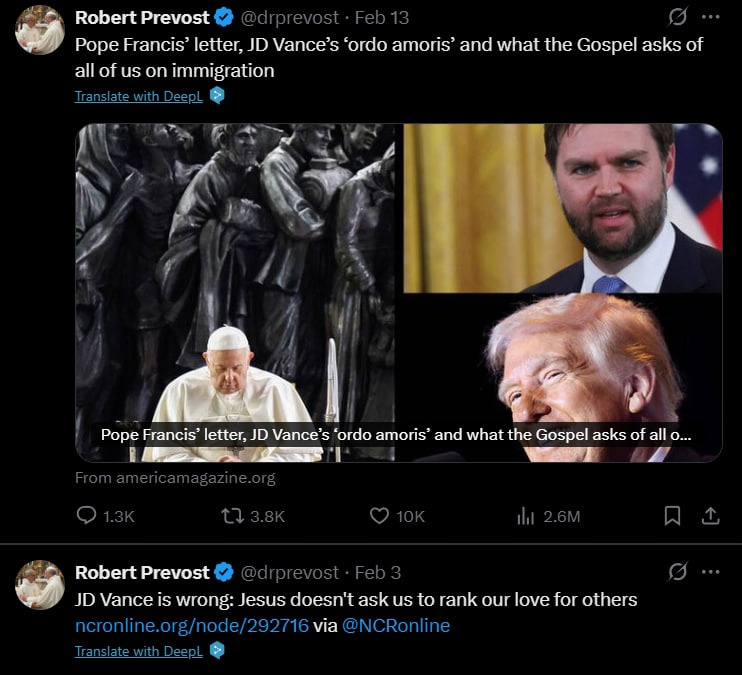 Prevost zdieľanie Trump Vance