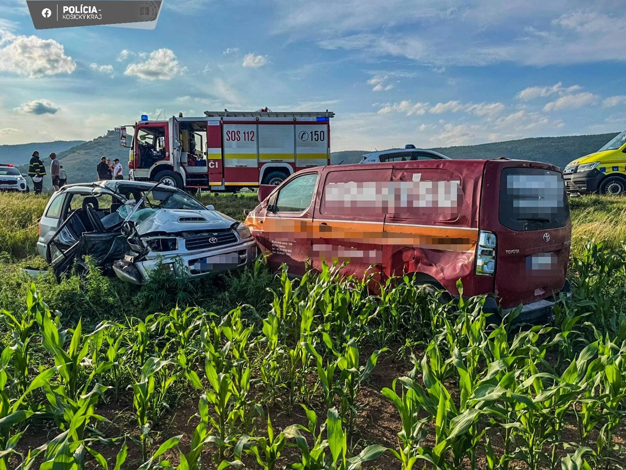 zrážka dvoch vozidiel vážna nehoda Moldava nad Bodvou Turňa nad Bodvou