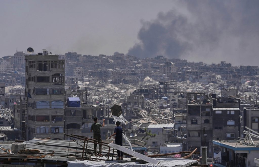 Vybombardovaná Gaza vojenskými silami Izraela 
