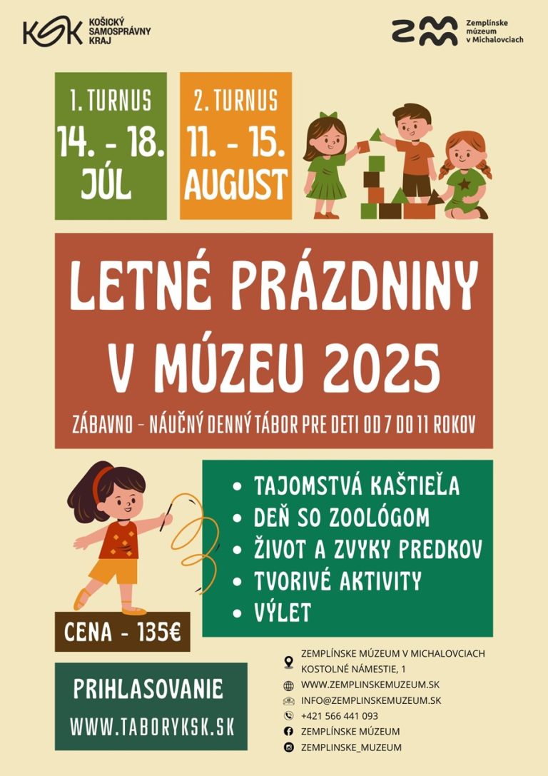 letné prázdniny v múzeu