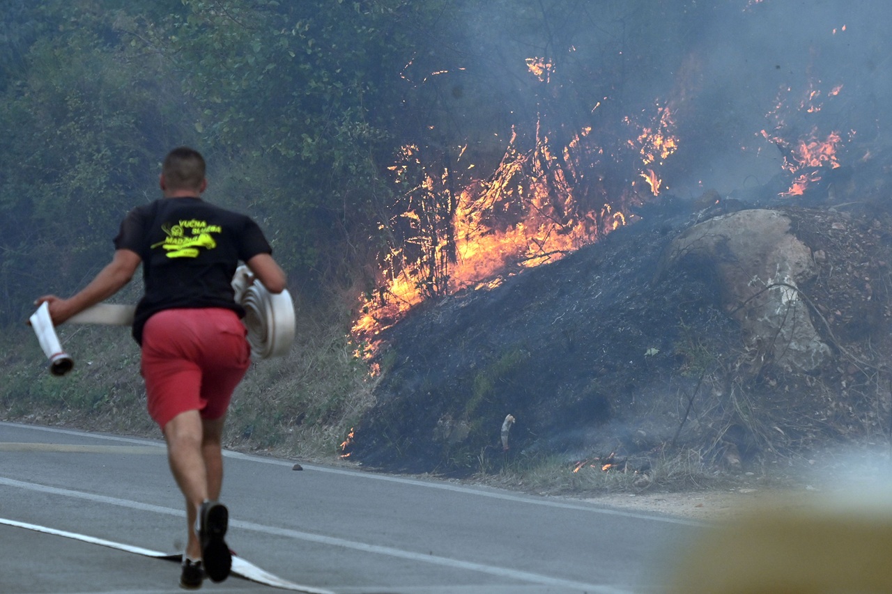 požiar chorvátsko