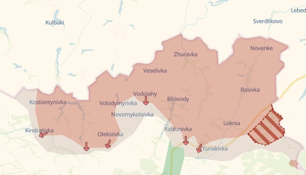 Ruské jednotky postúpili v Junakovke v Sumskej oblasti, ako aj na dvoch miestach južne od Kosťantynivky