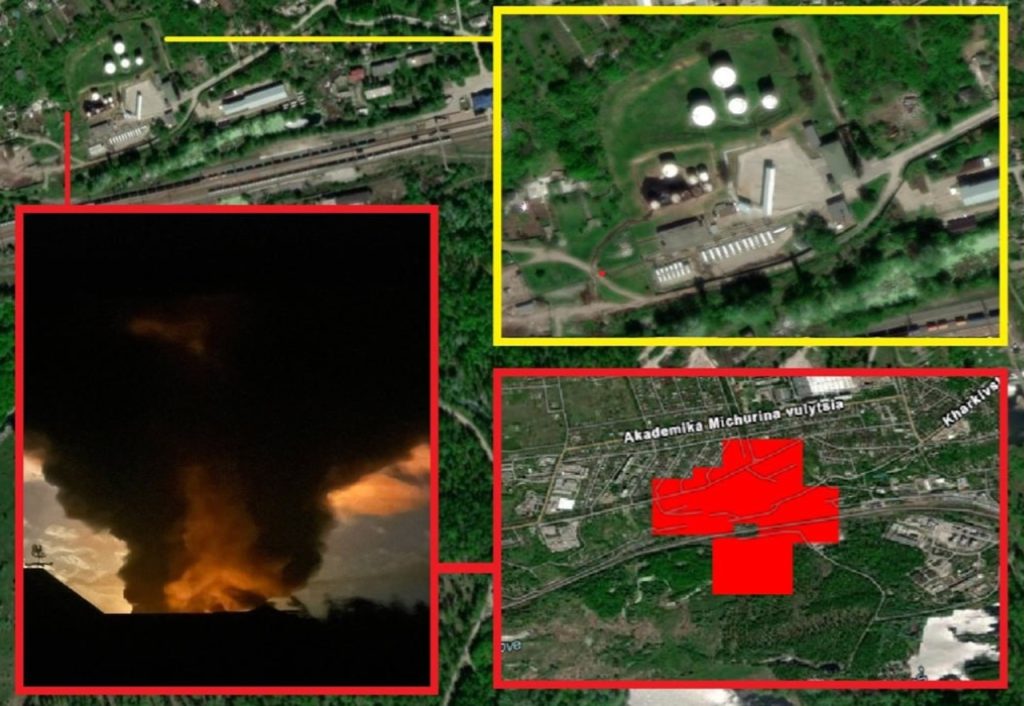 ropná základňa súkromného podniku „Marshal“ v meste Čugujev v Charkovskej oblasti