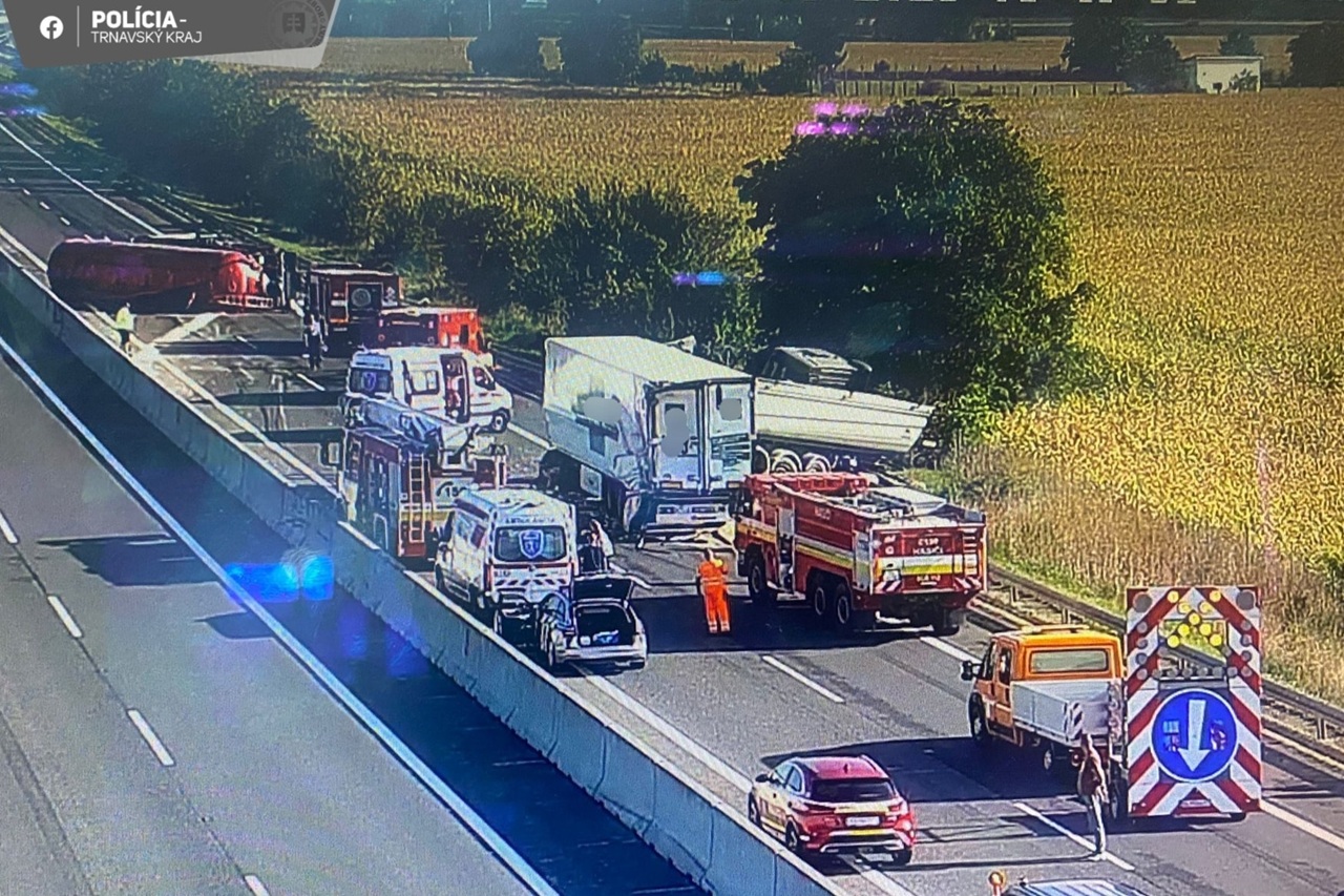 Piešťany diaľnica nehoda