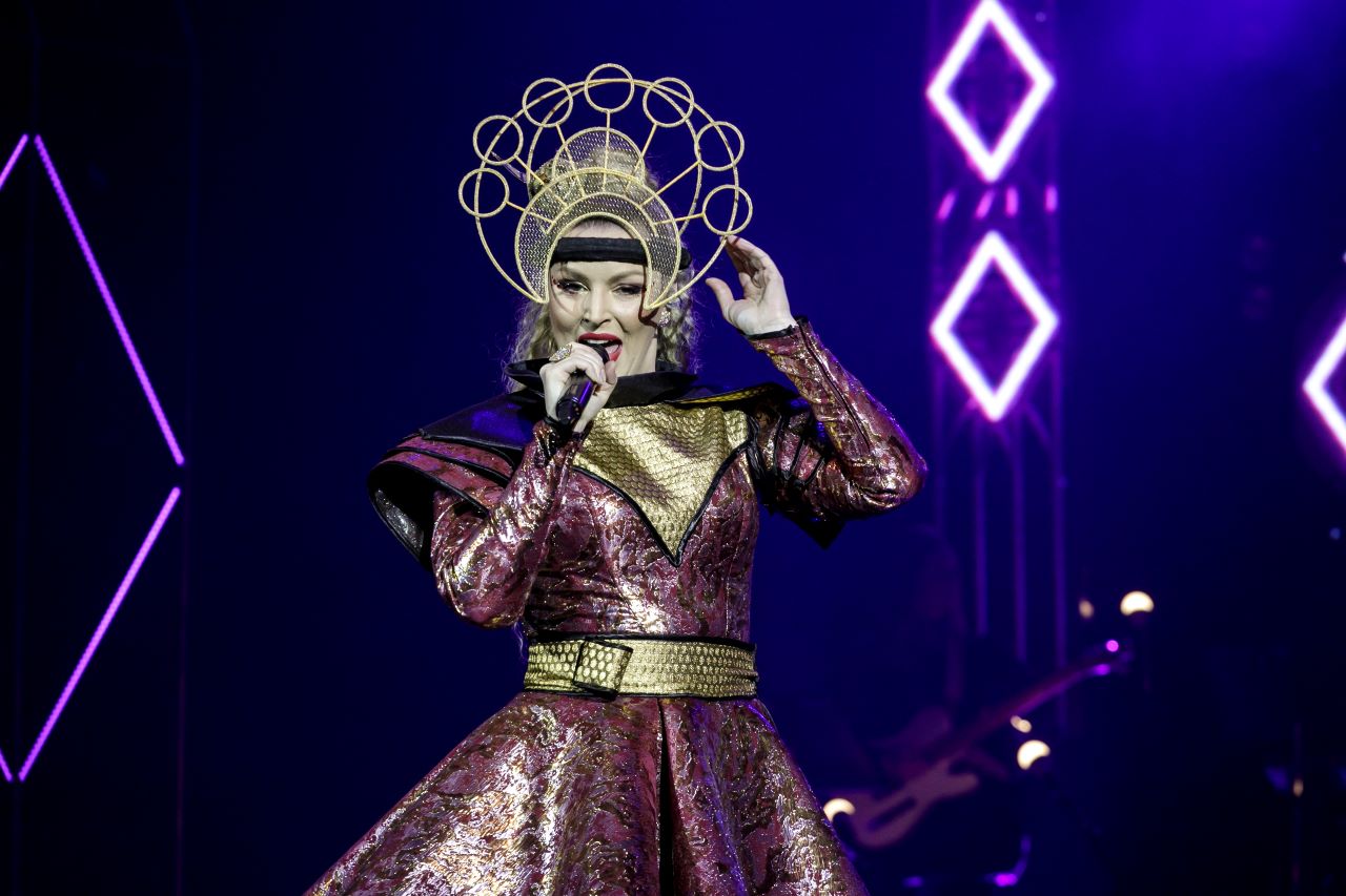 Na snímke herečka Barbora Švidraňová počas generálky svetovej muzikálovej šou SIX v Divadle Nová scéna v Bratislave