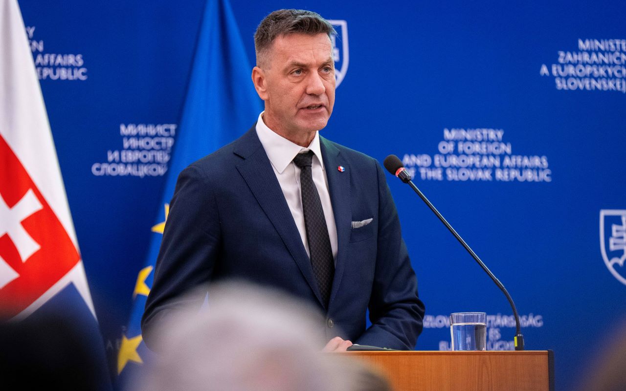 Na snímke generálny riaditeľ Eximbanky SR Rastislav Podhorec počas príhovoru na podujatí EU Export Day 16. októbra 2025 v Bratislave