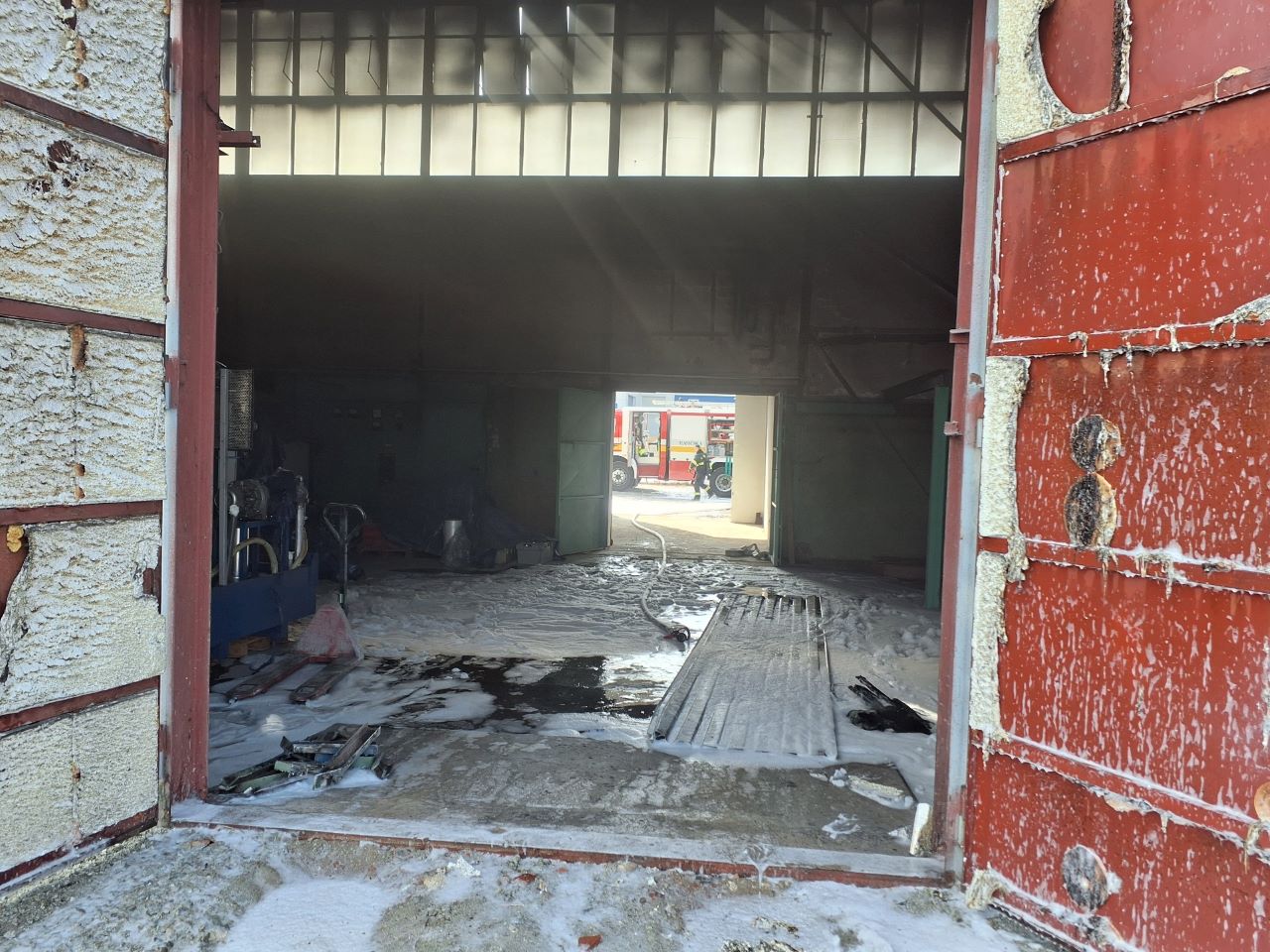 požiar budovy v areáli ZŤS v Martine