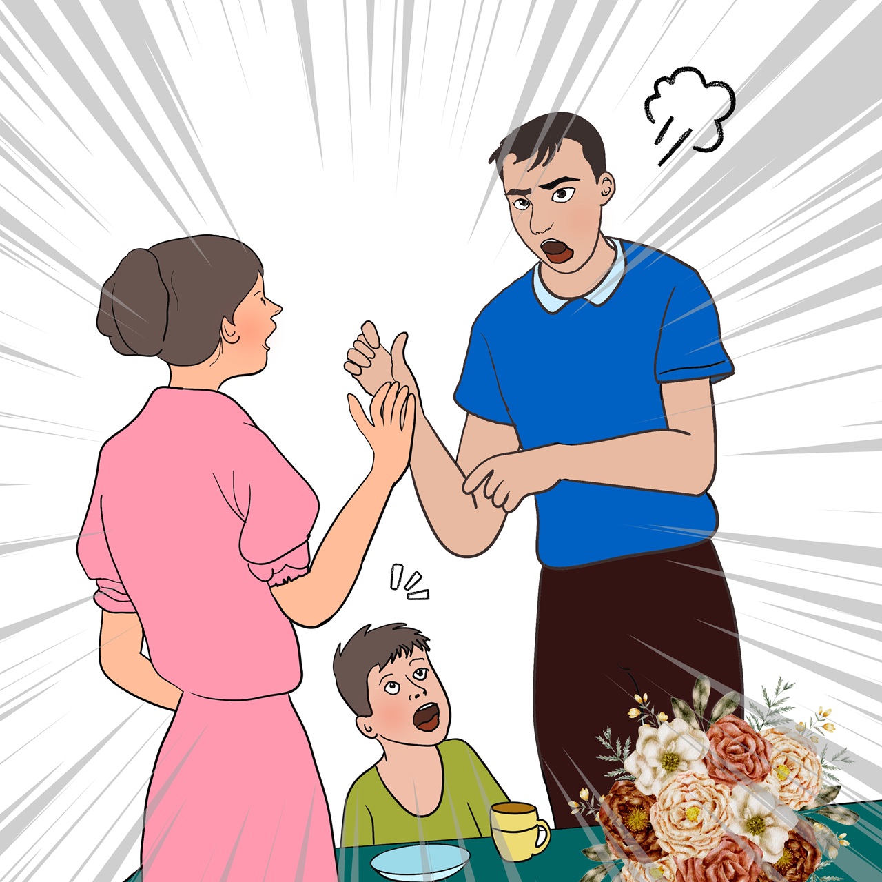 hádka konflikt rodina