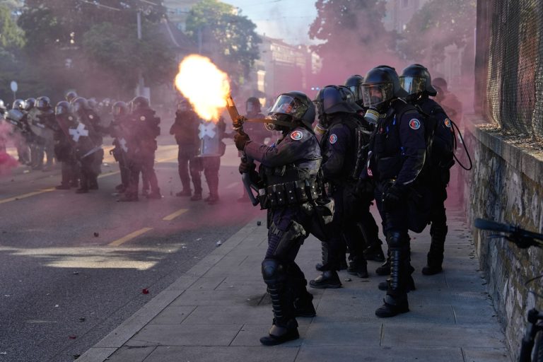 protest vo Švajčiarsku