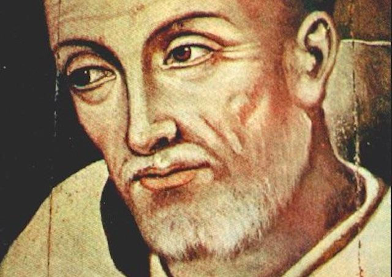 Sv. Bernard, maľba zo 16 stor. v katedrále v Troyes