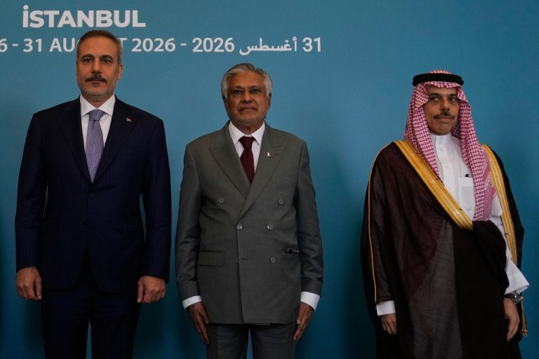 Hakan Fidan Ishaq Dar Faisal bin Farhan Al-Saud